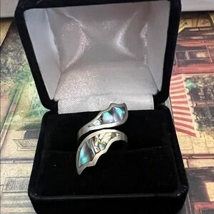 Silver Abalone Shell Ring